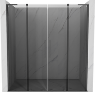 Mexen Velar L Duo sprchové dveře posuvné 170 cm, grafitové, kartáčovaný gun gray - 871-170-003-42-66