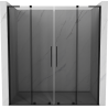 Mexen Velar L Duo sprchové dveře posuvné 170 cm, grafit, černé - 871-170-003-42-70