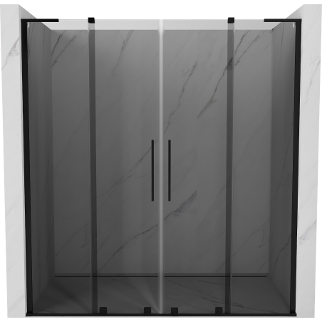 Mexen Velar L Duo posuvné sprchové dveře 200 cm, grafit, černé - 871-200-003-42-70