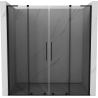 Mexen Velar L Duo posuvné sprchové dveře 200 cm, grafit, černé - 871-200-003-42-70
