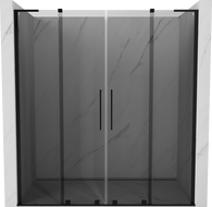 Mexen Velar L Duo posuvné sprchové dveře 200 cm, grafit, černé - 871-200-003-42-70