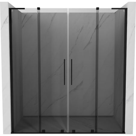 Mexen Velar L Duo posuvné sprchové dveře 180 cm, grafit, černé - 871-180-003-42-70