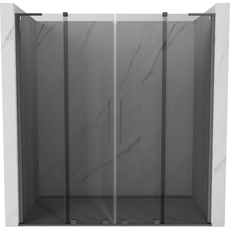Mexen Velar L Duo sprchové dveře posuvné 170 cm, grafit, gun metal - 871-170-003-42-95