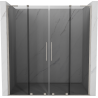 Mexen Velar L Duo sprchové dveře posuvné 180 cm, grafit, kartáčovaný nikl - 871-180-003-42-97