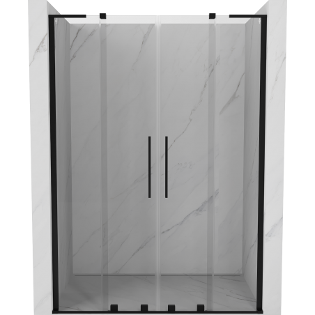 Mexen Velar L Duo posuvné sprchové dveře 160 cm, transparentní, černé - 871-160-003-02-70