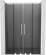 Mexen Velar L Duo sprchové dveře posuvné 140 cm, grafit, bílá - 871-140-003-42-20