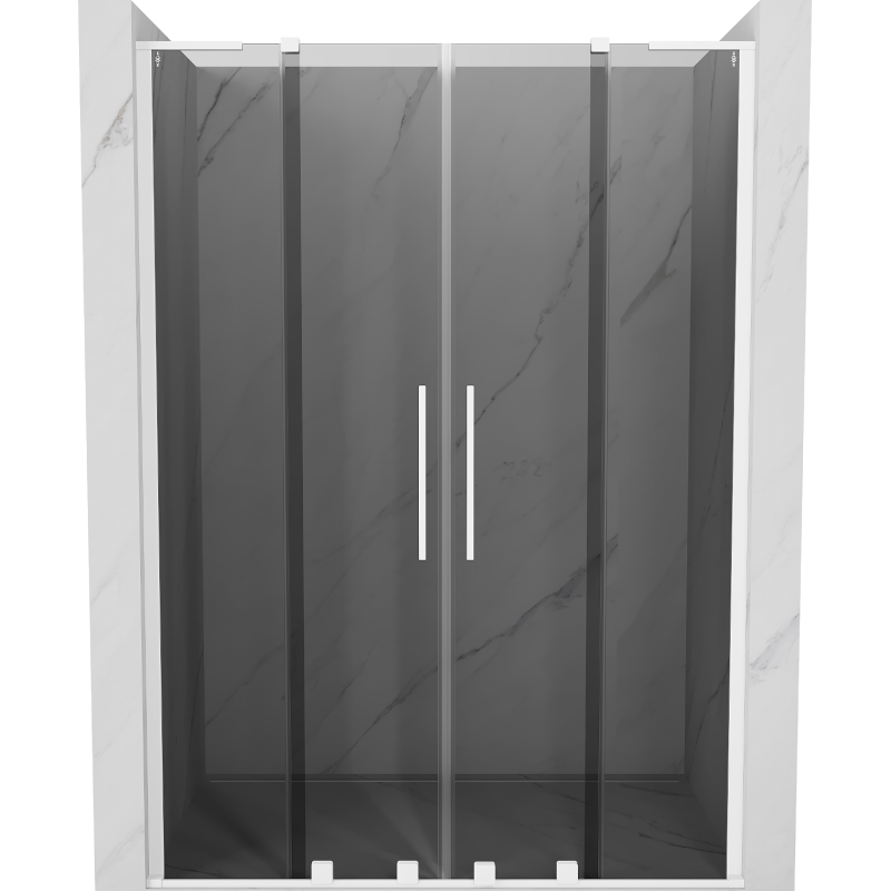 Mexen Velar L Duo sprchové dveře posuvné 160 cm, grafit, bílá - 871-160-003-42-20