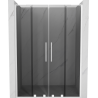 Mexen Velar L Duo sprchové dveře posuvné 160 cm, grafit, bílá - 871-160-003-42-20