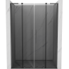 Mexen Velar L Duo posuvné sprchové dveře 150 cm, grafitové, kartáčovaná zbraňová šedá - 871-150-003-42-66