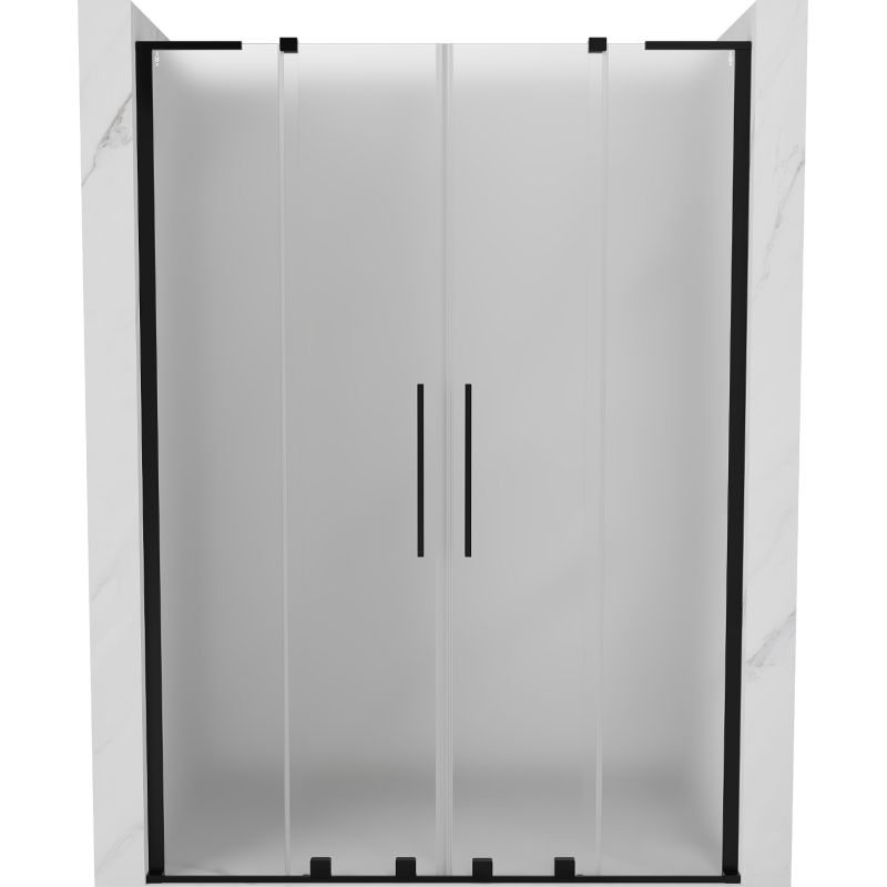 Mexen Velar L Duo posuvné sprchové dveře 160 cm, matné, černé - 871-160-003-32-70