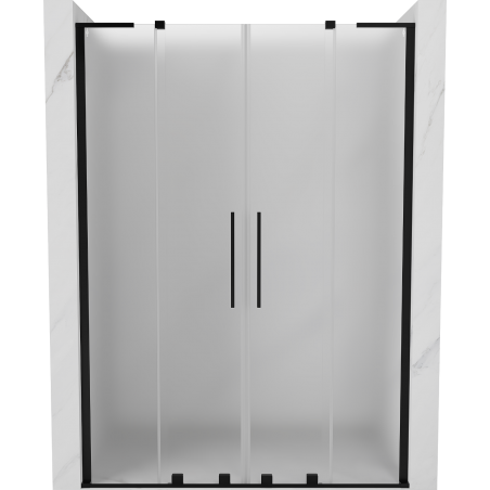 Mexen Velar L Duo posuvné sprchové dveře 160 cm, matné, černé - 871-160-003-32-70