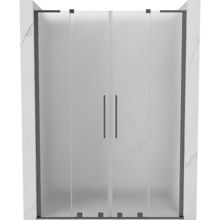 Mexen Velar L Duo sprchové dveře posuvné 150 cm, matné, gun metal - 871-150-003-32-95