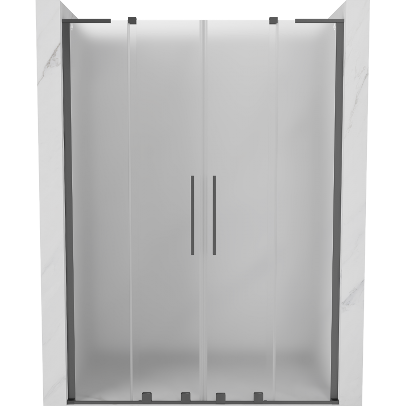 Mexen Velar L Duo sprchové dveře posuvné 160 cm, matné, gun metal - 871-160-003-32-95