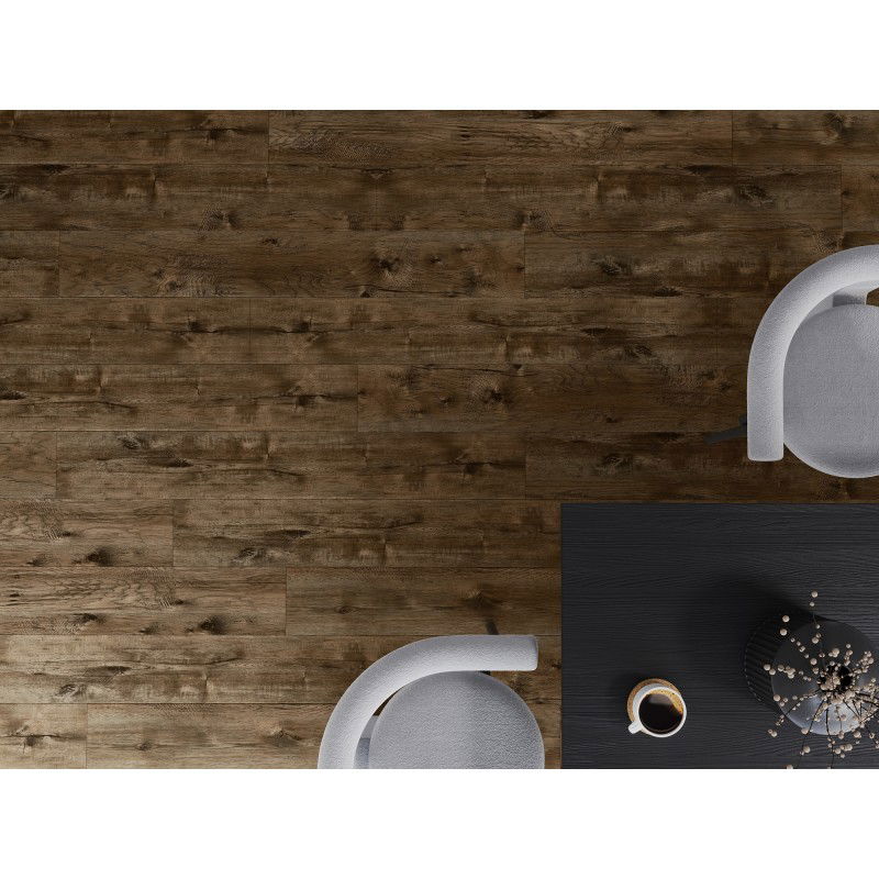 Mexen Orange Beach vzorek SPC vinylových panelů 6,5 mm, podklad IXPE 1,5 mm, 4 V-drážka, Ořech - F1028-S