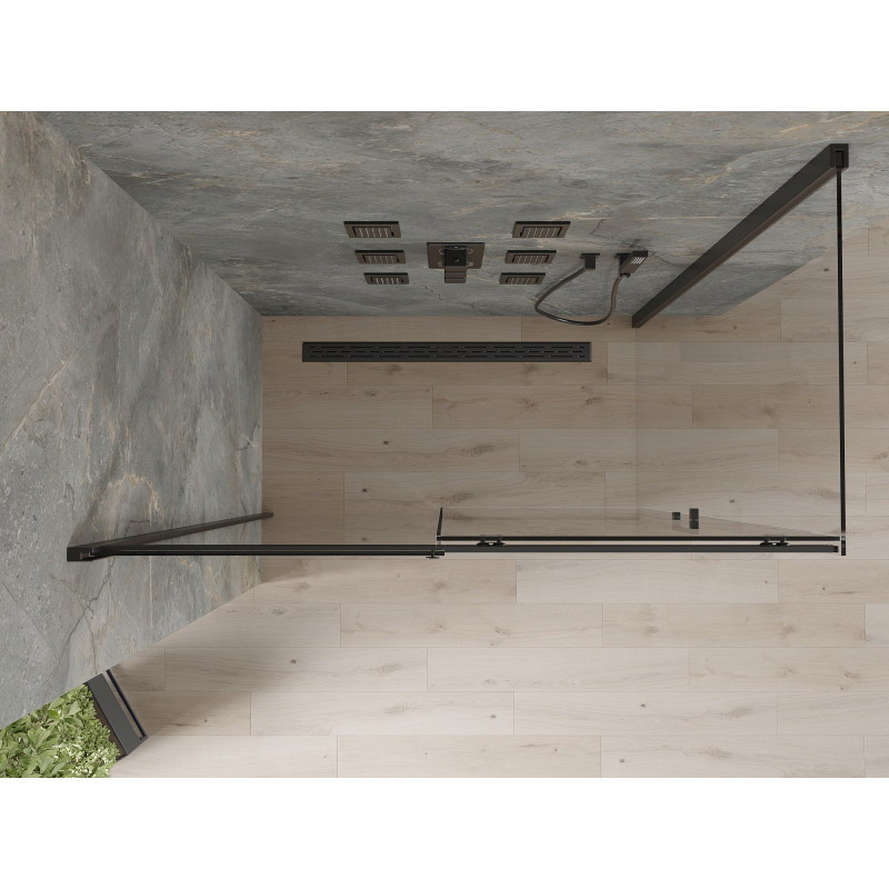 Mexen Omega posuvná sprchová kabina 130 x 70 cm, transparentní, černá - 825-130-070-70-00