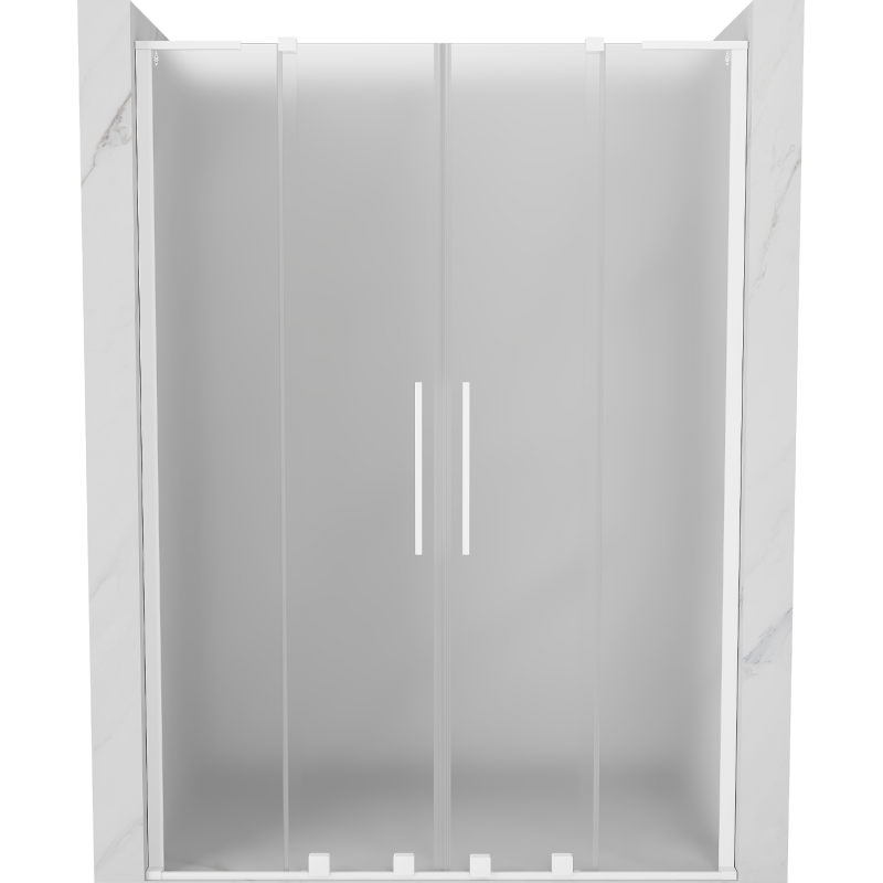 Mexen Velar L Duo sprchové dveře posuvné 160 cm, matné, bílé - 871-160-003-32-20
