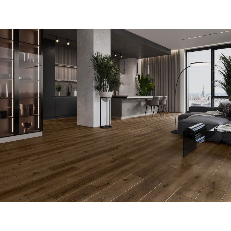 Mexen Strasburg vzorek SPC vinylových panelů 6,5 mm, podložka IXPE 1,5 mm, 4 V-Drážka, Dub - F1033-S