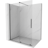 Mexen Velar posuvná sprchová stěna Walk-in 130 x 200 cm, transparentní 8 mm, gun metal - 871-130-000-03-95