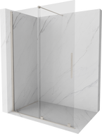Mexen Velar posuvná sprchová stěna Walk-in 160 x 200 cm, transparentní 8 mm, kartáčovaný nikl - 871-160-000-03-97