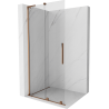 Mexen Velar L posuvná sprchová stěna Walk-in 100 x 200 cm, transparentní 8 mm, růžové zlato - 871-100-003-03-60