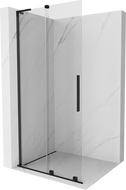 Mexen Velar L posuvná sprchová stěna Walk-in 90 x 200 cm, transparentní 8 mm, černá - 871-090-003-03-70