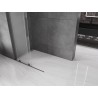 Mexen Velar L posuvná sprchová stěna Walk-in 100 x 200 cm, mat 8 mm, gun gray kartáčovaný - 871-100-003-33-66