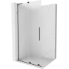 Mexen Velar L posuvná sprchová stěna Walk-in 100 x 200 cm, mat 8 mm, gun gray kartáčovaný - 871-100-003-33-66