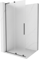 Mexen Velar L posuvná sprchová stěna Walk-in 100 x 200 cm, mat 8 mm, gun gray kartáčovaný - 871-100-003-33-66