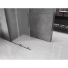 Mexen Velar L posuvná sprchová stěna Walk-in 100 x 200 cm, mat 8 mm, gun gray kartáčovaný - 871-100-003-33-66
