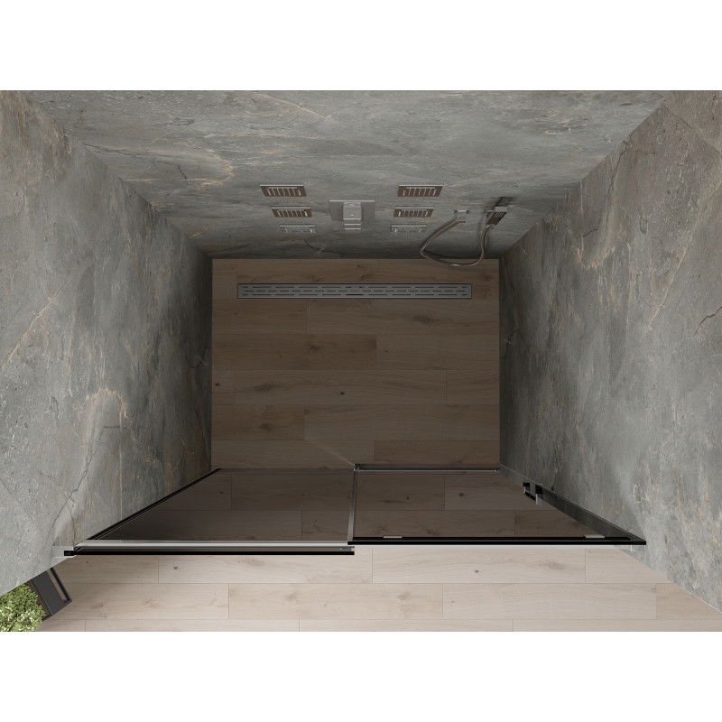 Mexen Omega posuvné sprchové dveře 100 cm, grafit, chrom - 825-100-000-01-40