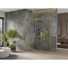 Mexen Omega posuvná sprchová kabina 120 x 100 cm, průhledná, zlatá - 825-120-100-50-00