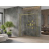 Mexen Omega posuvná sprchová kabina 130 x 70 cm, transparentní, zlatá - 825-130-070-50-00