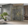 Mexen Omega posuvná sprchová kabina 130 x 70 cm, transparentní, zlatá - 825-130-070-50-00