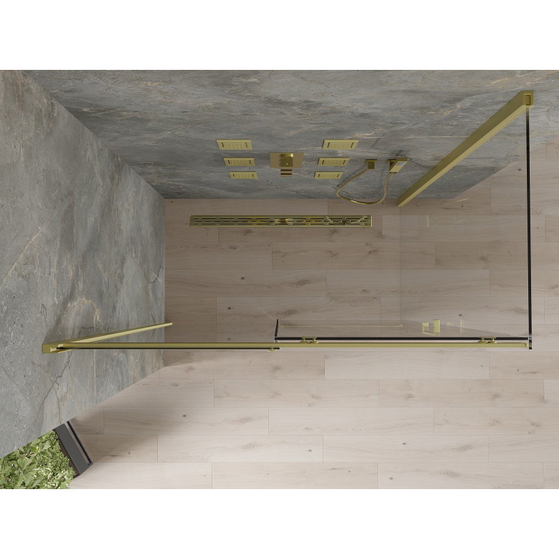 Mexen Omega posuvná sprchová kabina 130 x 70 cm, transparentní, zlatá - 825-130-070-50-00