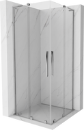 Mexen Velar L Duo sprchový kout posuvný 100 x 100 cm, průhledný, chrom - 871-100-100-02-03-01
