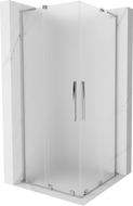Mexen Velar L Duo sprchový kout posuvný 90 x 90 cm, matný, chrom - 871-090-090-02-33-01