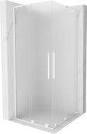 Mexen Velar L Duo sprchový kout posuvný 100 x 100 cm, matný, bílý - 871-100-100-02-33-20