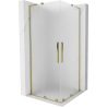 Mexen Velar L Duo sprchový kout s posuvnými dveřmi 90 x 90 cm, matný, zlatý - 871-090-090-02-33-50