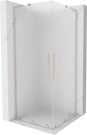 Mexen Velar L Duo sprchový kout posuvný 90 x 90 cm, matný, kartáčovaný nikl - 871-090-090-02-33-97