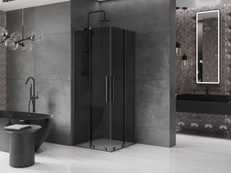 Mexen Velar L Duo sprchový kout posuvný 100 x 100 cm, grafit, gun metal - 871-100-100-02-43-95