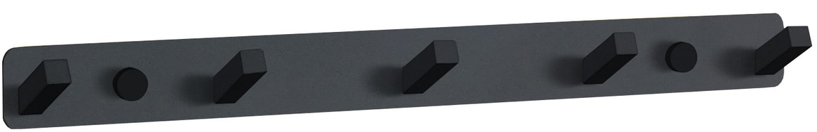 Mexen háček na ručník s pěti držáky, černý - 709175-70