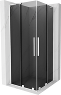 Mexen Velar L Duo sprchový kout posuvný 100 x 100 cm, grafit, bílá - 871-100-100-02-43-20