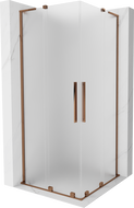 Mexen Velar L Duo sprchový kout posuvný 90 x 90 cm, mráz, růžové zlato - 871-090-090-02-33-60