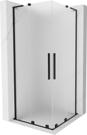 Mexen Velar L Duo sprchový kout posuvný 80 x 80 cm, matný, černý - 871-080-080-02-33-70