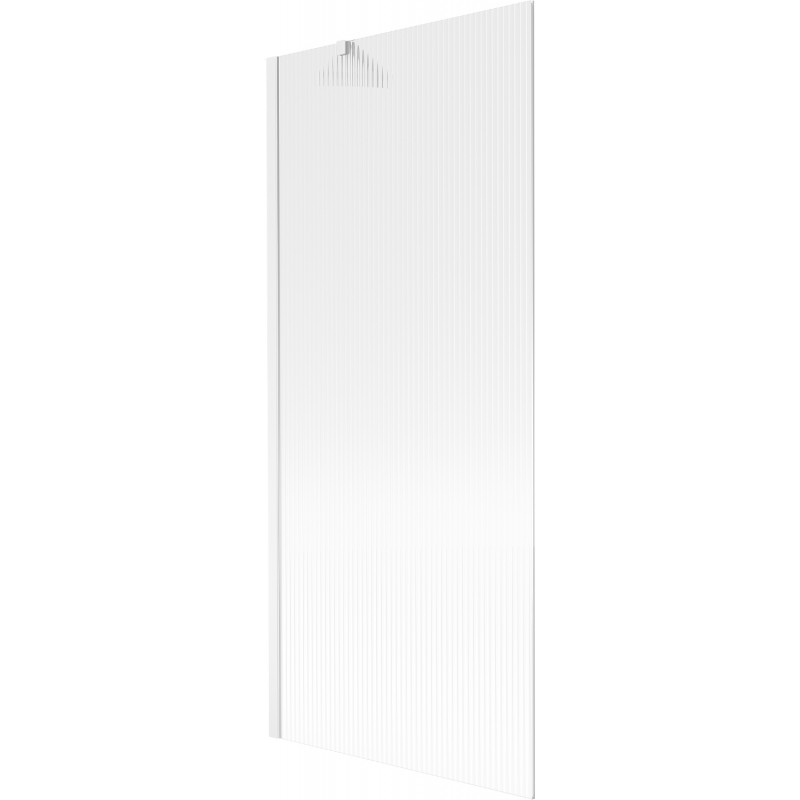 Mexen Next vanová zástěna 1-křídlová 80 x 150 cm, pruhy, bílá - 895-080-000-00-09-20