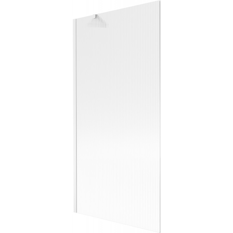 Mexen Next vanová zástěna 1-křídlová 90 x 150 cm, proužky, bílá - 895-090-000-00-09-20