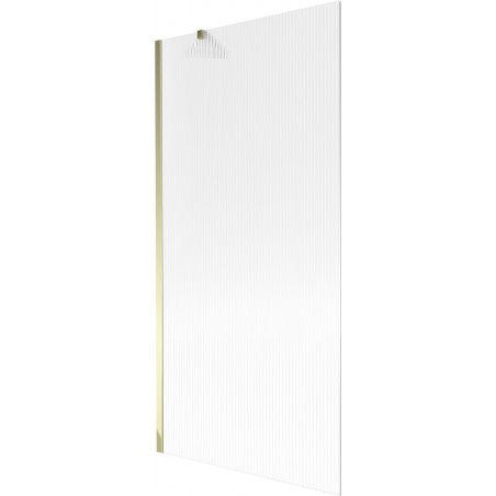 Mexen Next vanová zástěna 1-dílná 90 x 150 cm, pruhovaná, zlatá - 895-090-000-00-09-50