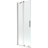 Mexen Velar sprchová zástěna 2-křídlová zasouvací 70 x 150 cm, transparentní, kartáčovaný nikl - 896-070-000-01-97