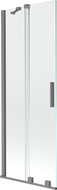 Mexen Velar sprchový kout dvoukřídlý posuvný 75 x 150 cm, transparentní, gun metal - 896-075-000-01-95