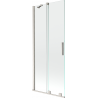 Mexen Velar 2-křídlová vysouvací vanová zástěna 80 x 150 cm, transparentní, kartáčovaný nikl - 896-080-000-01-97